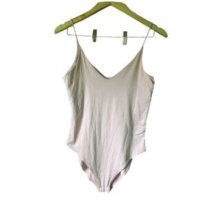 Gaze Womens Light Pink Tank Bodysuit Medium